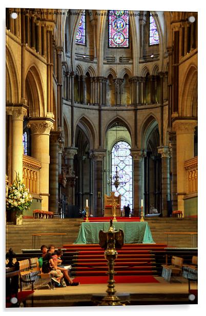  The High Altar and Apse Canterbury Cathedral Acrylic by Carole-Anne Fooks