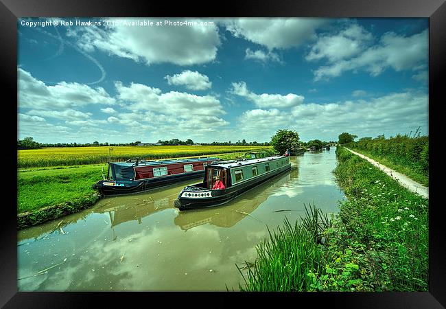  Narrowboats on the K and A  Framed Print by Rob Hawkins