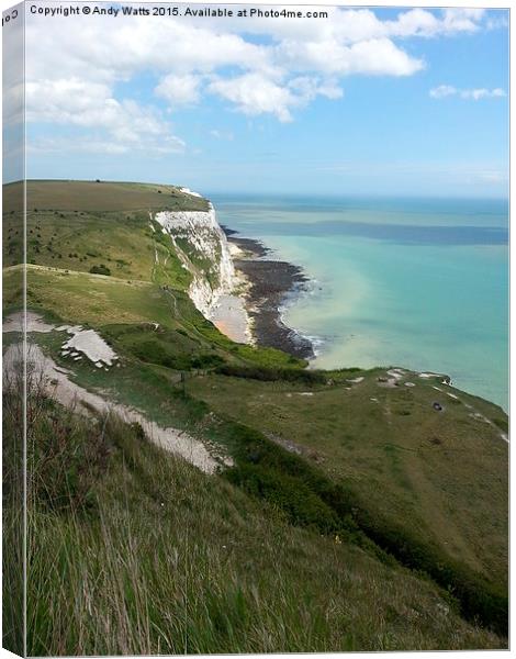  White Cliffs Of Dover Canvas Print by Andy Watts