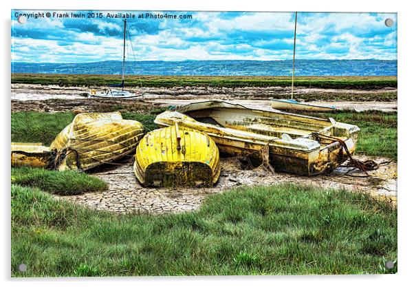  Dereliction at Heswall Beach, Wirral Acrylic by Frank Irwin