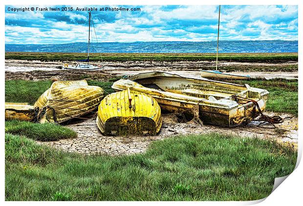  Dereliction at Heswall Beach, Wirral Print by Frank Irwin
