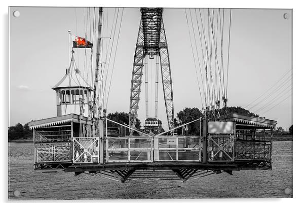   The Cage, Transporter Bridge, Newport Acrylic by Dean Merry