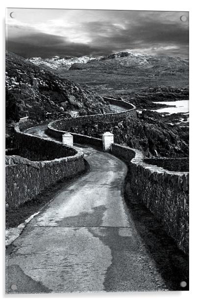 Road to Glenuig Acrylic by Jim kernan