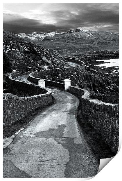 Road to Glenuig Print by Jim kernan
