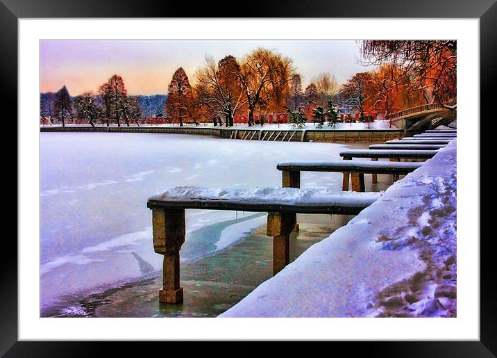 By The Frozen Lake Framed Mounted Print by Paul Piciu-Horvat
