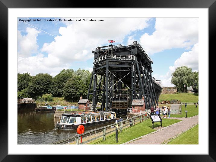  Anderton boat lift on the Trent and Mersey Canal, Framed Mounted Print by John Keates