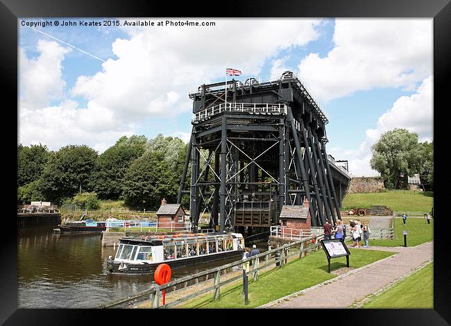  Anderton boat lift on the Trent and Mersey Canal, Framed Print by John Keates