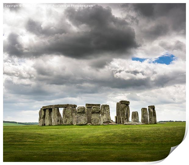  Stonehenge, England Print by Carolyn Eaton
