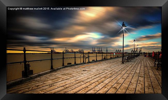  Evening Time At Halfpenny Pier Framed Print by matthew  mallett