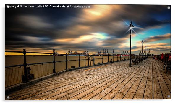  Evening Time At Halfpenny Pier Acrylic by matthew  mallett