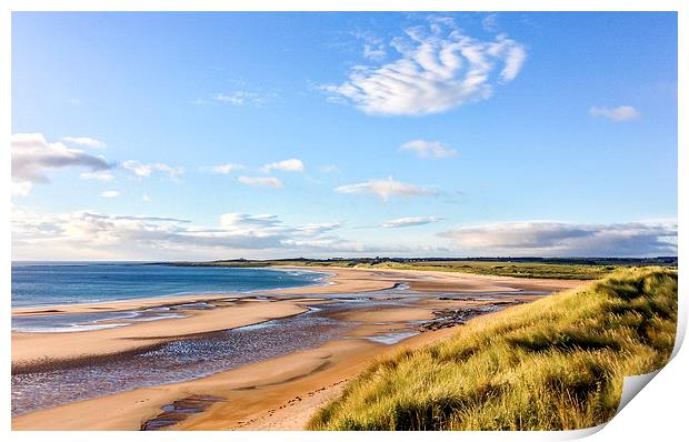  Beadnell Bay Seascape Print by Naylor's Photography