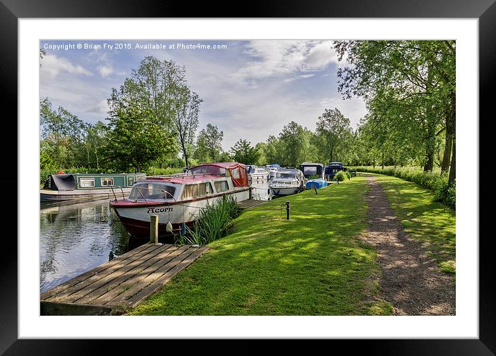 River Scene at Papermill Lock  Framed Mounted Print by Brian Fry