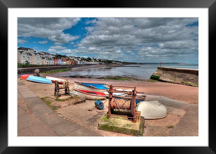  Boats moored near to Coryton Cove Dawlish  Framed Mounted Print by Rosie Spooner