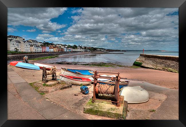  Boats moored near to Coryton Cove Dawlish  Framed Print by Rosie Spooner