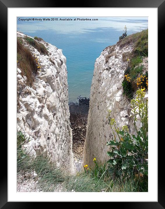Please Mind the Gap, White Cliffs Of Dover Framed Mounted Print by Andy Watts