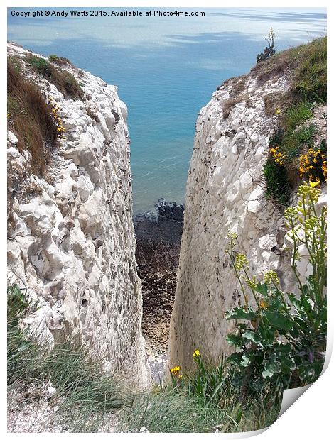 Please Mind the Gap, White Cliffs Of Dover Print by Andy Watts