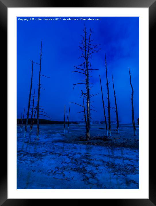 Ethereal Landscape in Yellowstone National Park Framed Mounted Print by colin chalkley
