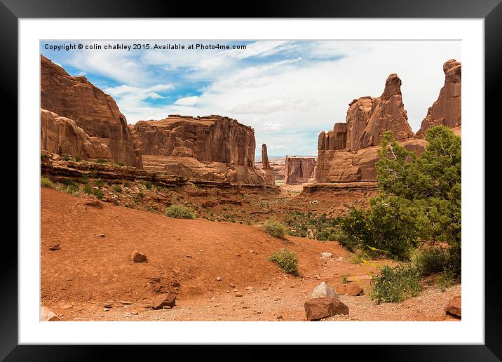  Landscape in Arches National Park Framed Mounted Print by colin chalkley