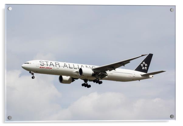 Star Alliance Boeing 777 Acrylic by David Pyatt