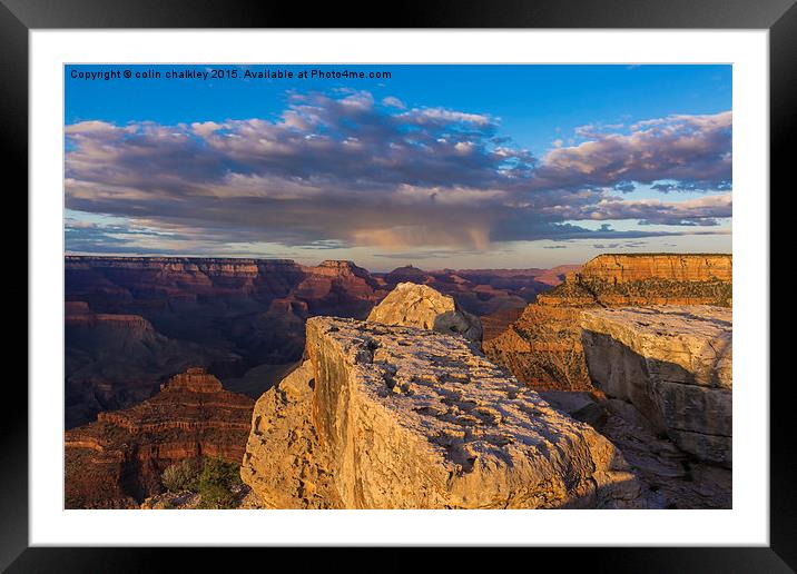 Sunset in the Grand Canyon - South Rim Framed Mounted Print by colin chalkley