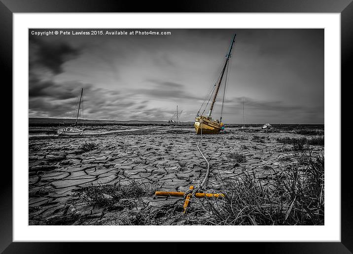  Waiting For The Tide Framed Mounted Print by Pete Lawless