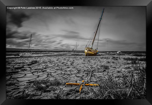  Waiting For The Tide Framed Print by Pete Lawless
