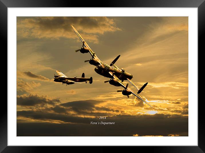 Sunset over Lincolnshire with BBMF Lancaster Bombe Framed Mounted Print by Stephen Ward