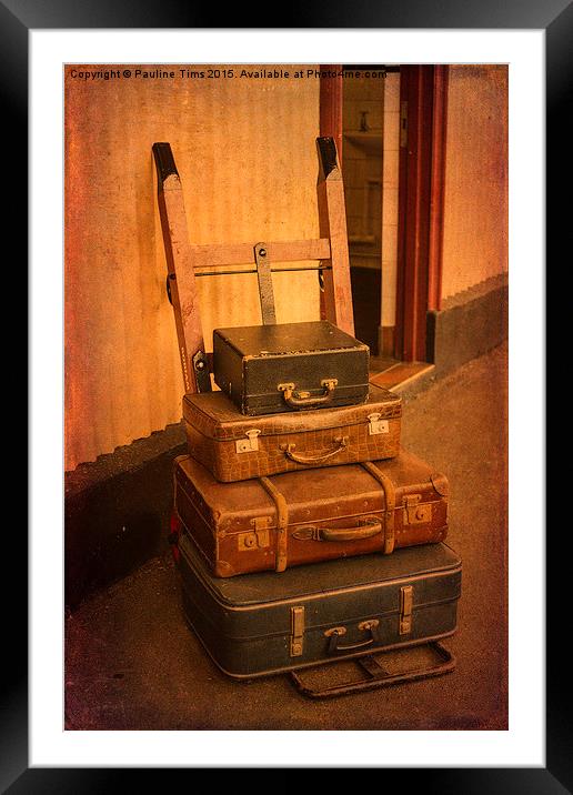  Vintage Luggage Framed Mounted Print by Pauline Tims