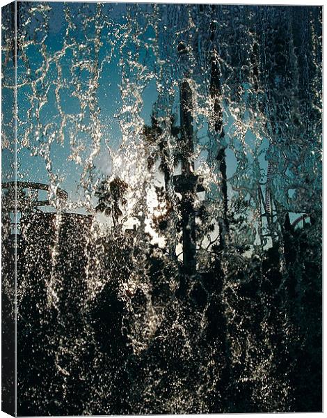Behind a Waterfall Canvas Print by Mark Sellers