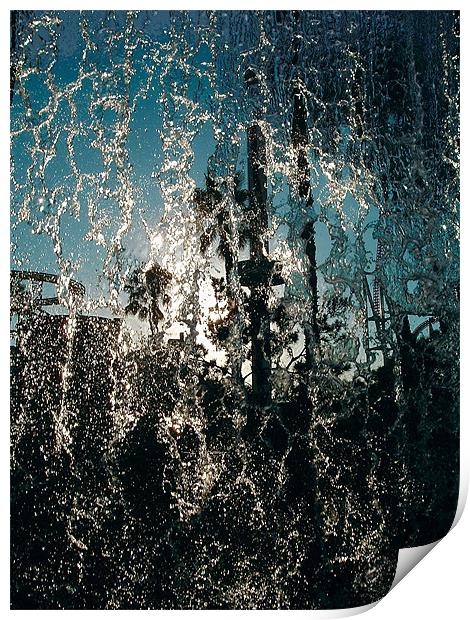 Behind a Waterfall Print by Mark Sellers
