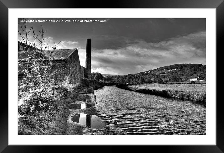  Pennine Canal Framed Mounted Print by Sharon Cain
