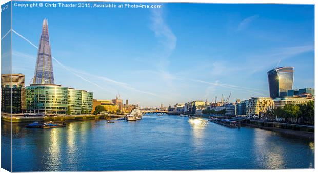 View from Tower Bridge Canvas Print by Chris Thaxter