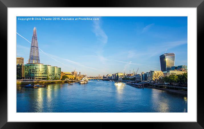  View from Tower Bridge Framed Mounted Print by Chris Thaxter