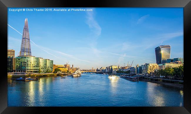  View from Tower Bridge Framed Print by Chris Thaxter