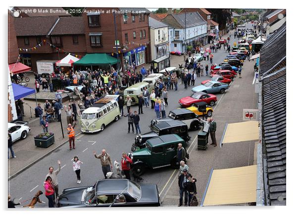 Watton Car Rally Acrylic by Mark Bunning