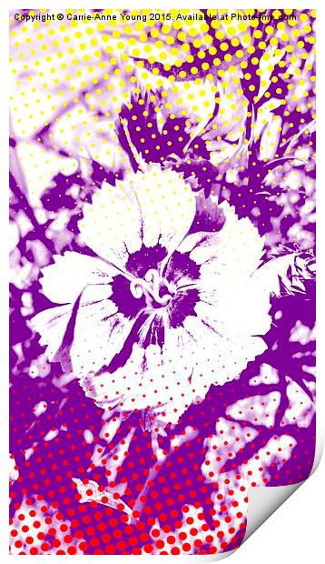 Pop art flower Print by Carrie-Anne Young
