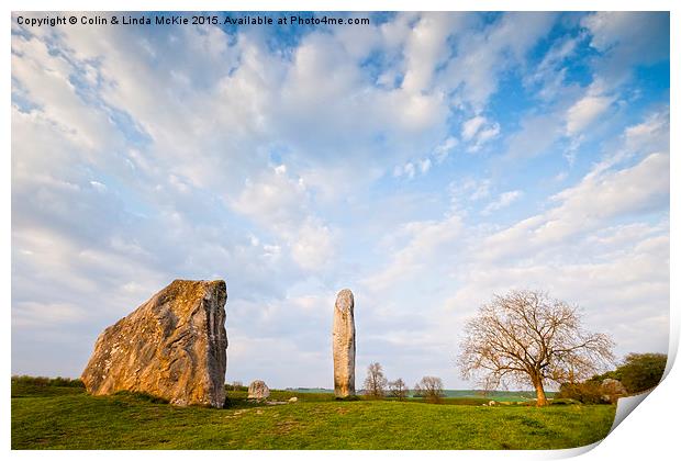 Standing Stones, Avebury, Wiltshire Print by Colin & Linda McKie