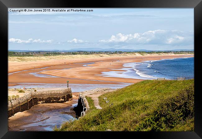 Northumbrian beach scene Framed Print by Jim Jones