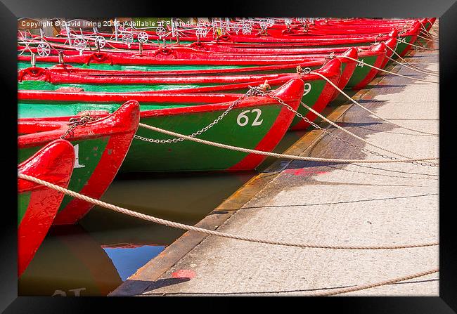  Rowing boats Framed Print by David Irving