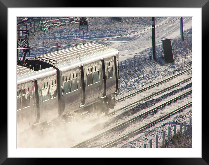 Frozen Railway Carriage, Scotland. Framed Mounted Print by Euan Kennedy