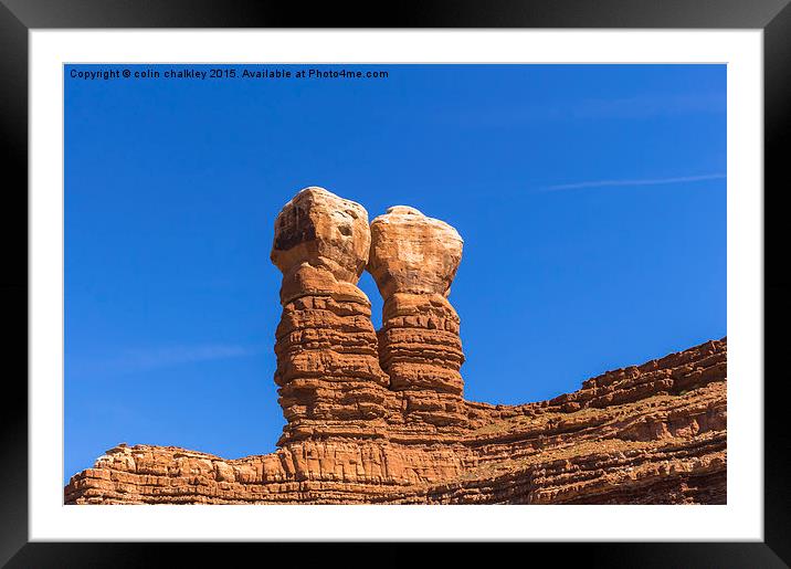  Twin Rocks Framed Mounted Print by colin chalkley