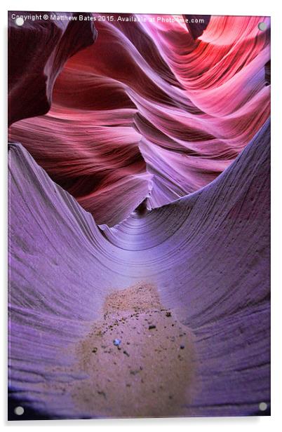 Antelope Canyon Channel Acrylic by Matthew Bates