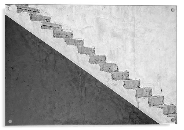 Grunge concrete staircase (artistic edit) Acrylic by Antony McAulay