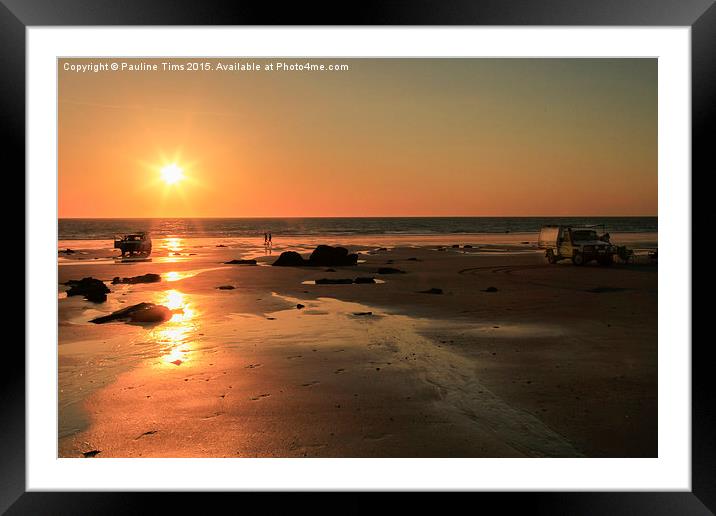  Sunset on Cable Beach, Broome, Western Australia Framed Mounted Print by Pauline Tims