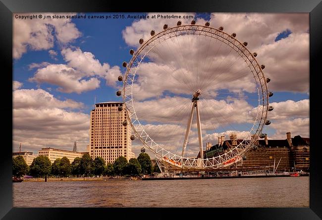  The London Eye Framed Print by jim scotland fine art