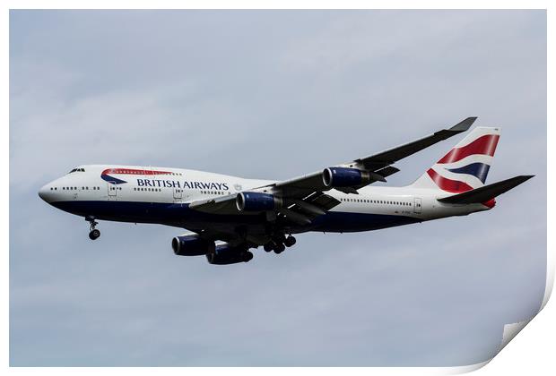 British Airways Boeing 747 Print by David Pyatt