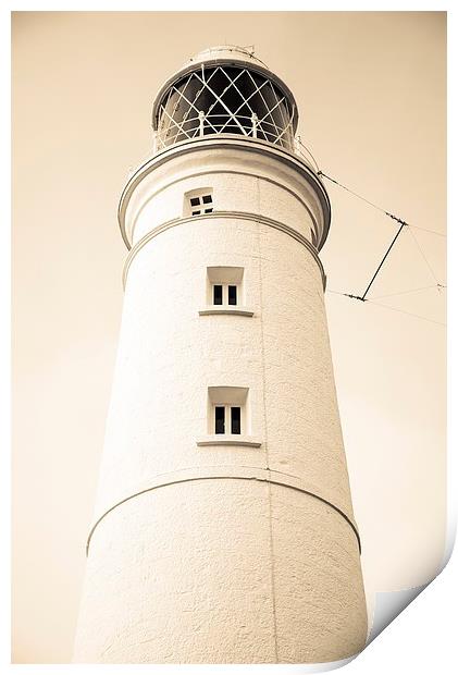   Nash point Lighthouse Print by Dean Merry