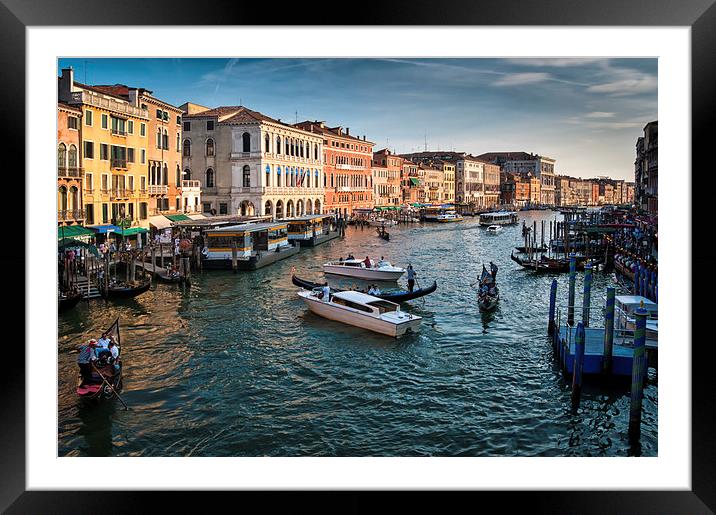  Grand canal Venice Italy Framed Mounted Print by Leighton Collins