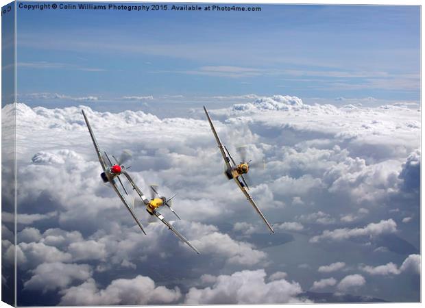  Mustang Tailchase - Duxford Canvas Print by Colin Williams Photography