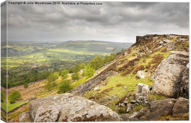 Curbar Edge in Derbyshire Canvas Print by Julie Woodhouse